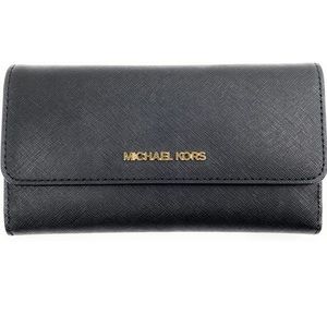 Michael Kors Black Saffron Leather Wallet